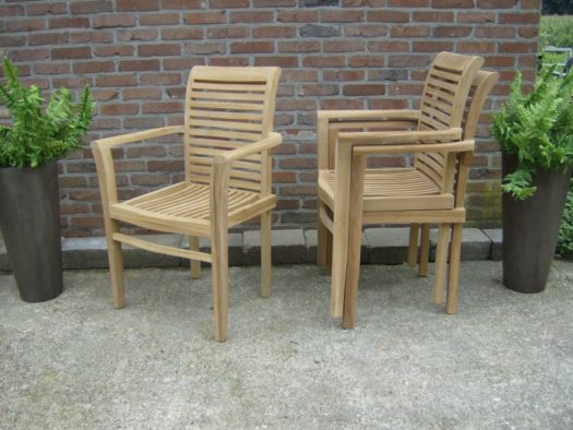 De goedkoopste TEAK Stapelstoelen voor in uw tuin bij Outlet232